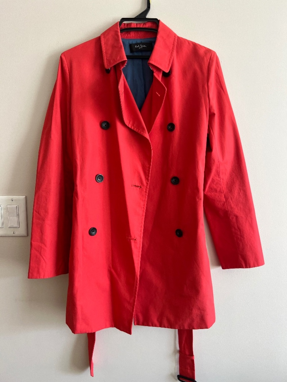 Paul Smith BLACK Red Trench Coat | XS-S | Short-Mid Length